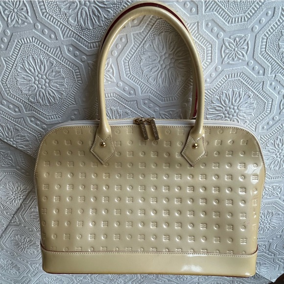 Arcadia Embossed Genuine Leather Handbag EUC - Picture 6 of 15